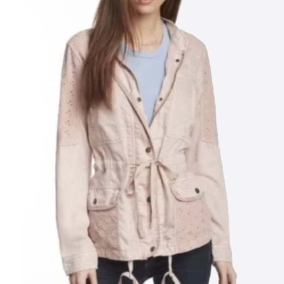 Max Jeans Pink Trim Field Jacket - Ice Pink - Picture 3 of 11